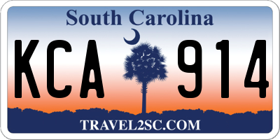 SC license plate KCA914