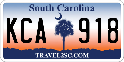 SC license plate KCA918