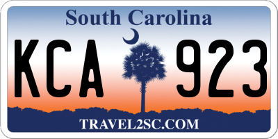 SC license plate KCA923
