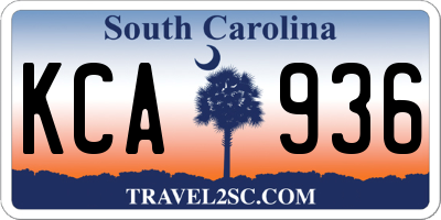 SC license plate KCA936