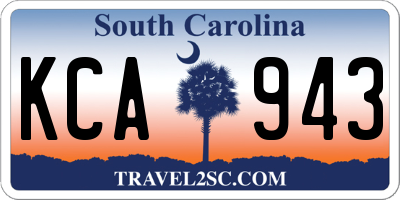 SC license plate KCA943