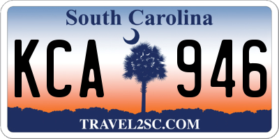 SC license plate KCA946
