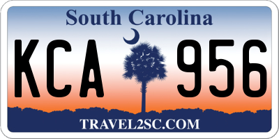 SC license plate KCA956