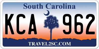 SC license plate KCA962
