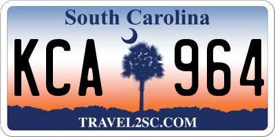 SC license plate KCA964