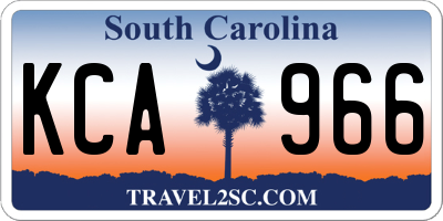 SC license plate KCA966