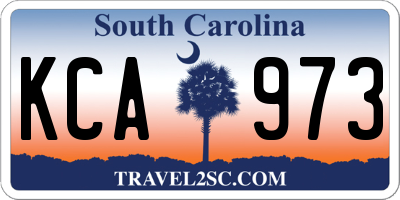 SC license plate KCA973