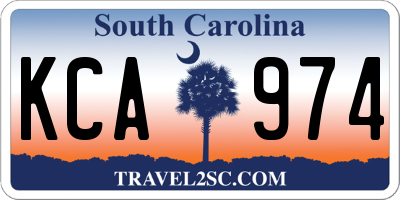 SC license plate KCA974