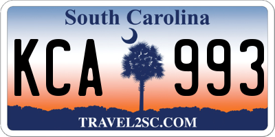SC license plate KCA993