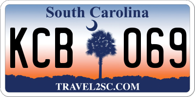 SC license plate KCB069