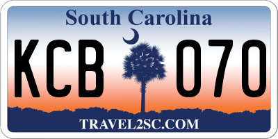 SC license plate KCB070