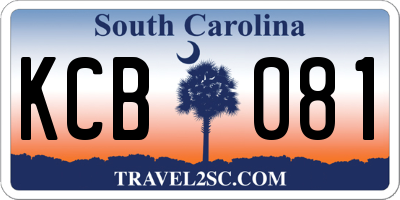 SC license plate KCB081