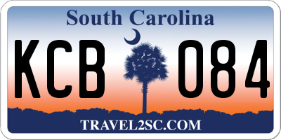 SC license plate KCB084