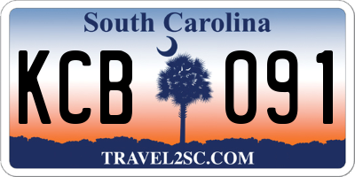 SC license plate KCB091