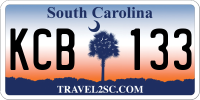 SC license plate KCB133