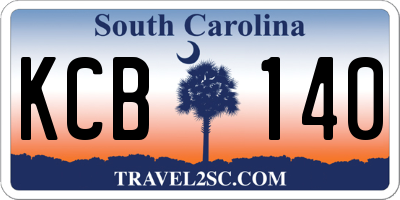 SC license plate KCB140