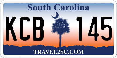 SC license plate KCB145