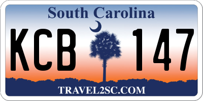 SC license plate KCB147
