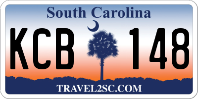 SC license plate KCB148