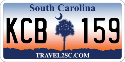 SC license plate KCB159