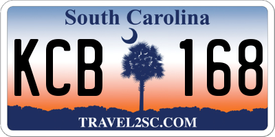 SC license plate KCB168