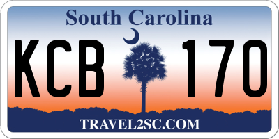 SC license plate KCB170