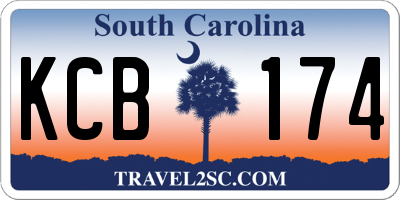 SC license plate KCB174