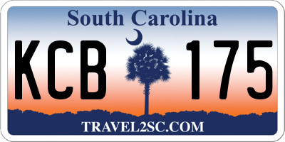 SC license plate KCB175