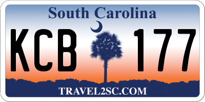 SC license plate KCB177