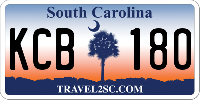 SC license plate KCB180