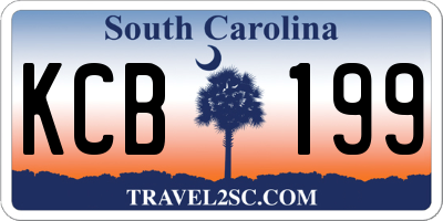 SC license plate KCB199