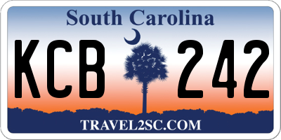 SC license plate KCB242