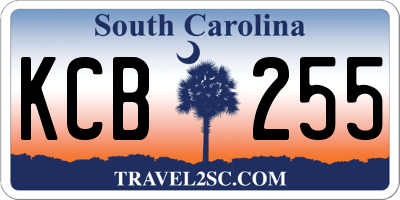 SC license plate KCB255