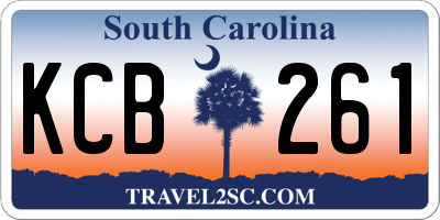SC license plate KCB261