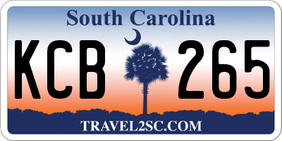 SC license plate KCB265