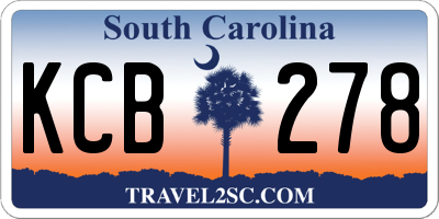 SC license plate KCB278