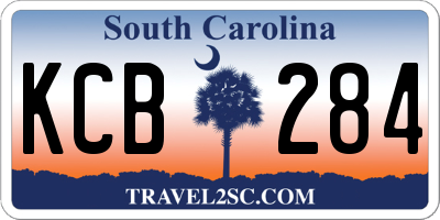 SC license plate KCB284