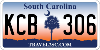 SC license plate KCB306