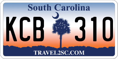 SC license plate KCB310