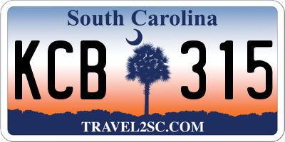 SC license plate KCB315