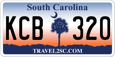 SC license plate KCB320