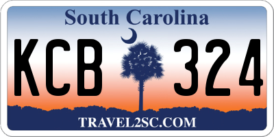 SC license plate KCB324
