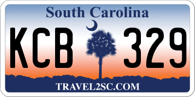 SC license plate KCB329