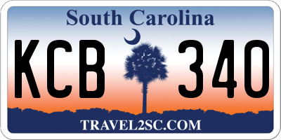 SC license plate KCB340
