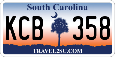 SC license plate KCB358