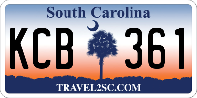 SC license plate KCB361