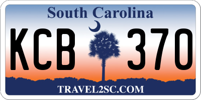SC license plate KCB370