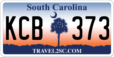 SC license plate KCB373