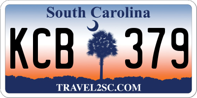 SC license plate KCB379