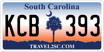 SC license plate KCB393